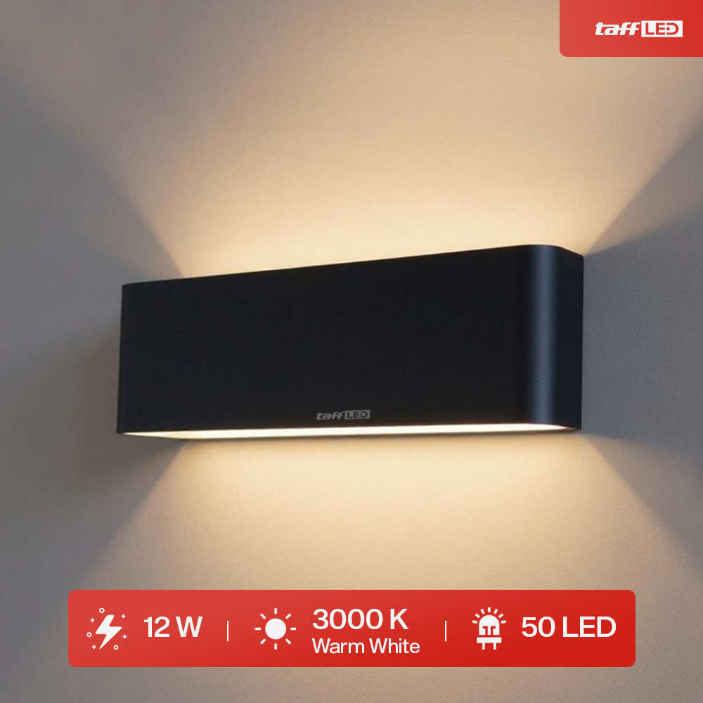 TaffLED Lampu Dinding Hias Minimalis LED Wall Lamp Aluminium 12W - B1001
