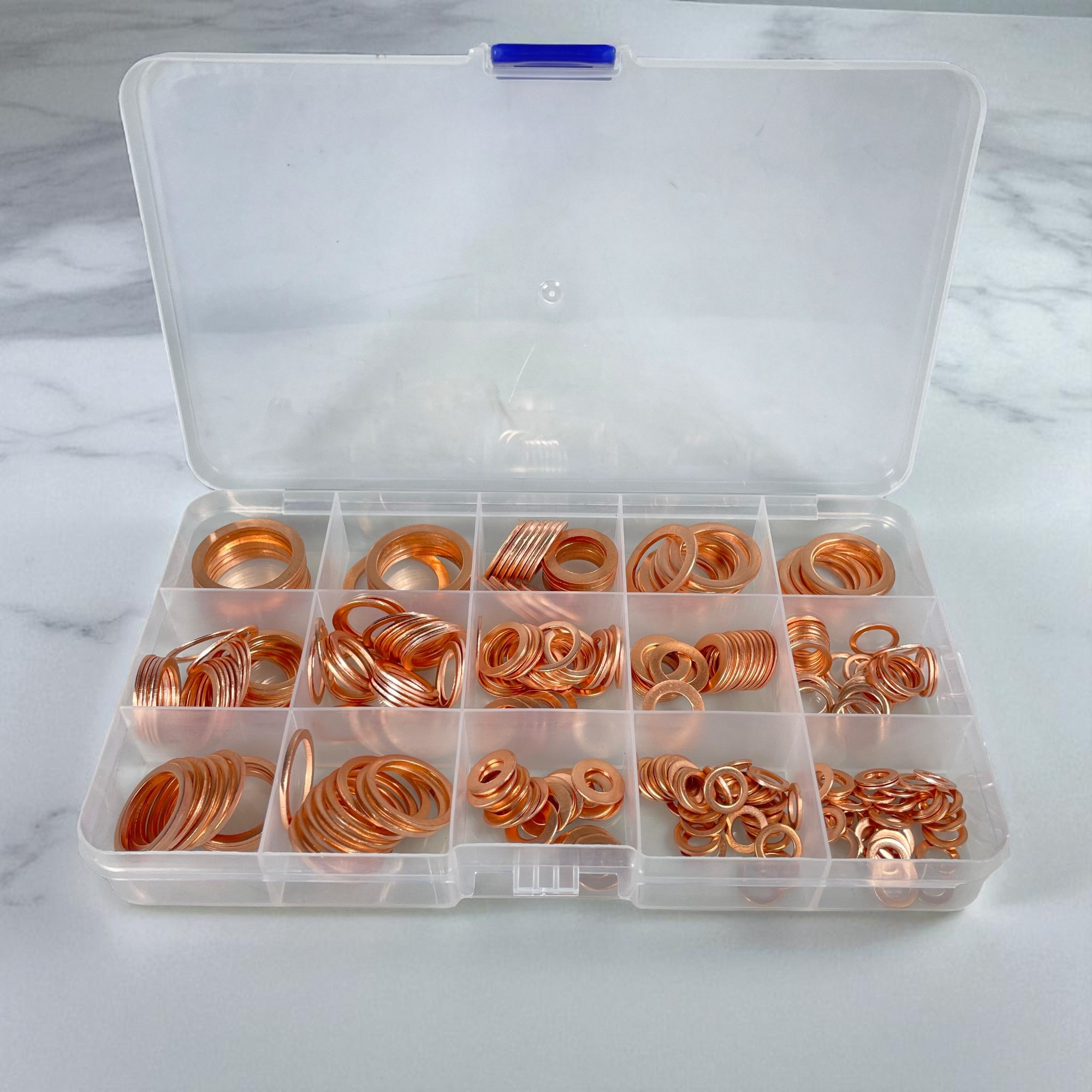 Lissony Ring Baut Gasket Bolt and Nut Flat Ring Tembaga M5-M20 280 PCS - L2280