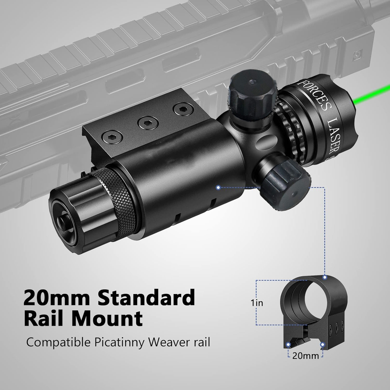 TaffLED Laser Tactical Green Dot Scope Mount Baterai Charger - JG-1