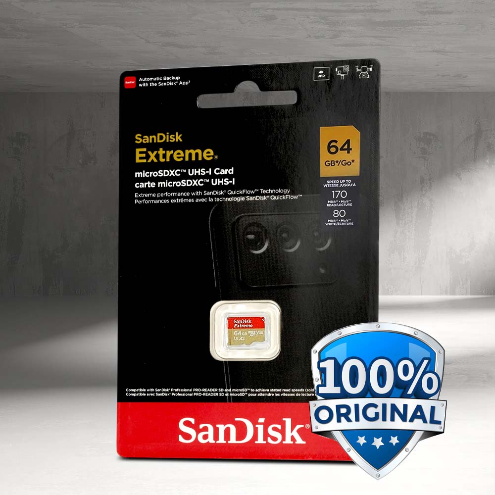 Kartu Memori CCTV MP3 Penyimpanan Extreme microSDXC V30 A2 U3