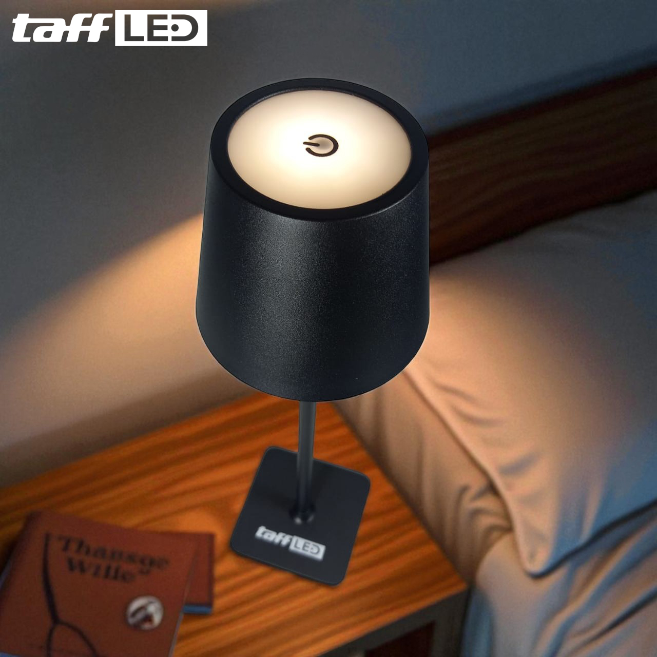 TaffLED Lampu Meja Hias Touch LED Desk USB Rechargeable Tri Color 3W - J420