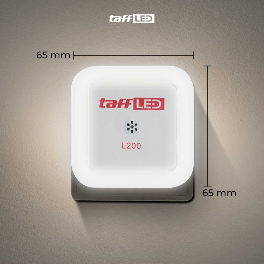 TaffLED Lampu Tidur LED Sensor Cahaya EU Plug Cool White 0.5W 250V - L200 - Gambar 6