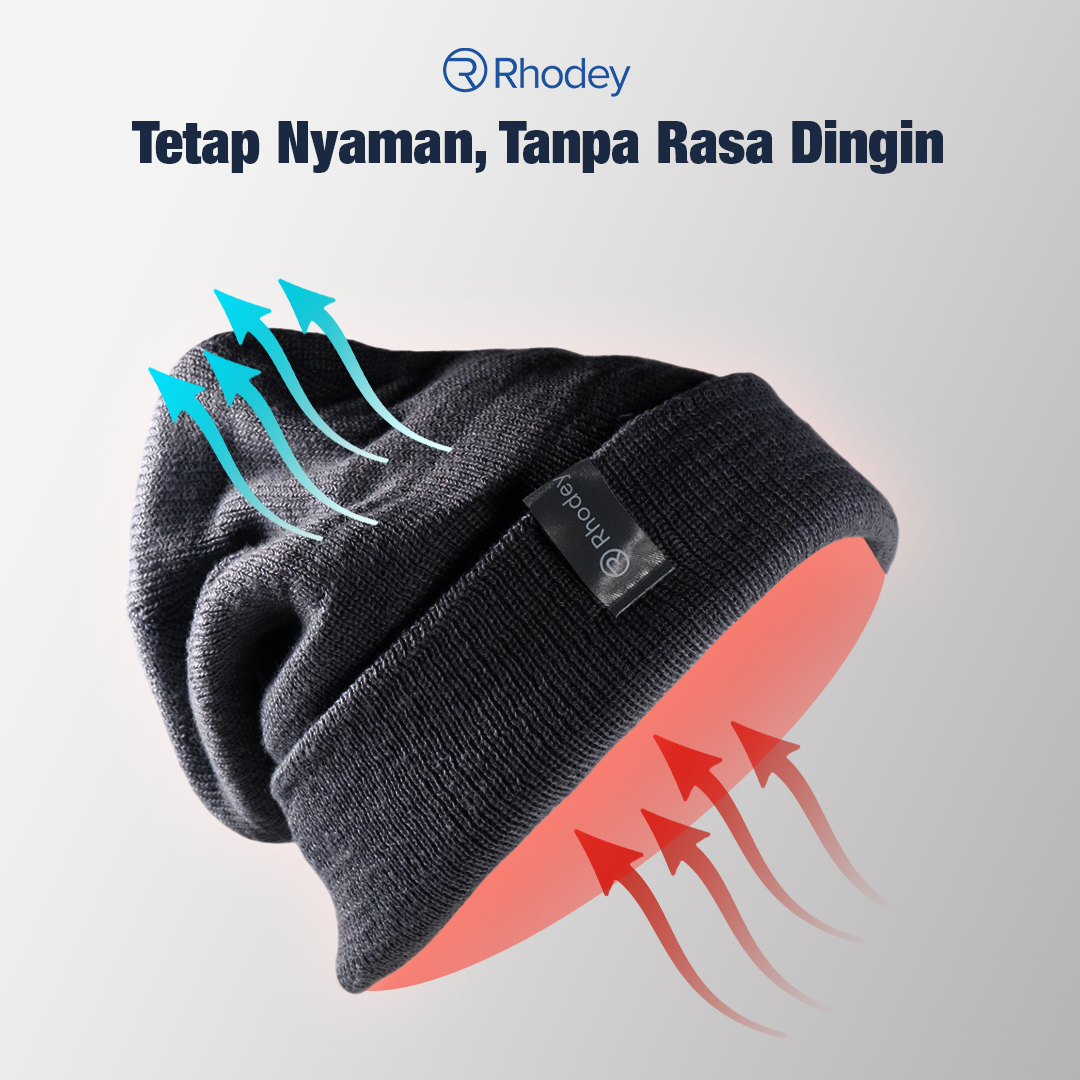 Rhodey Topi Kupluk Rajut Pria Wanita Polyester Beanie Hat Winter - EC002