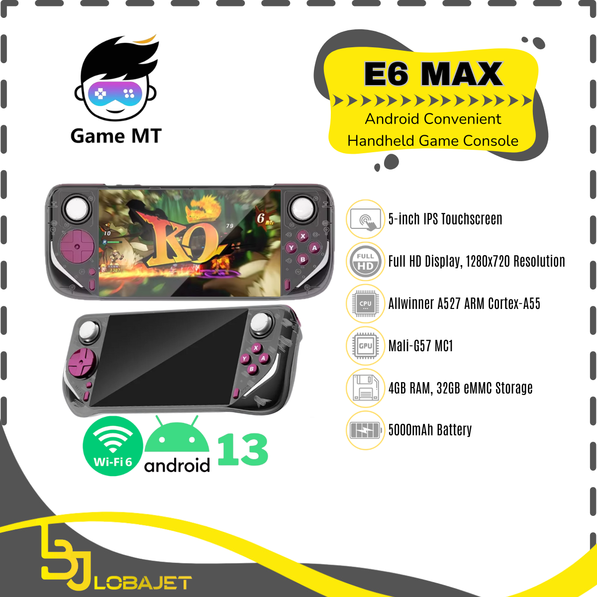 Jual Gamemt E6 Max Android Convenient Handheld Game Console
