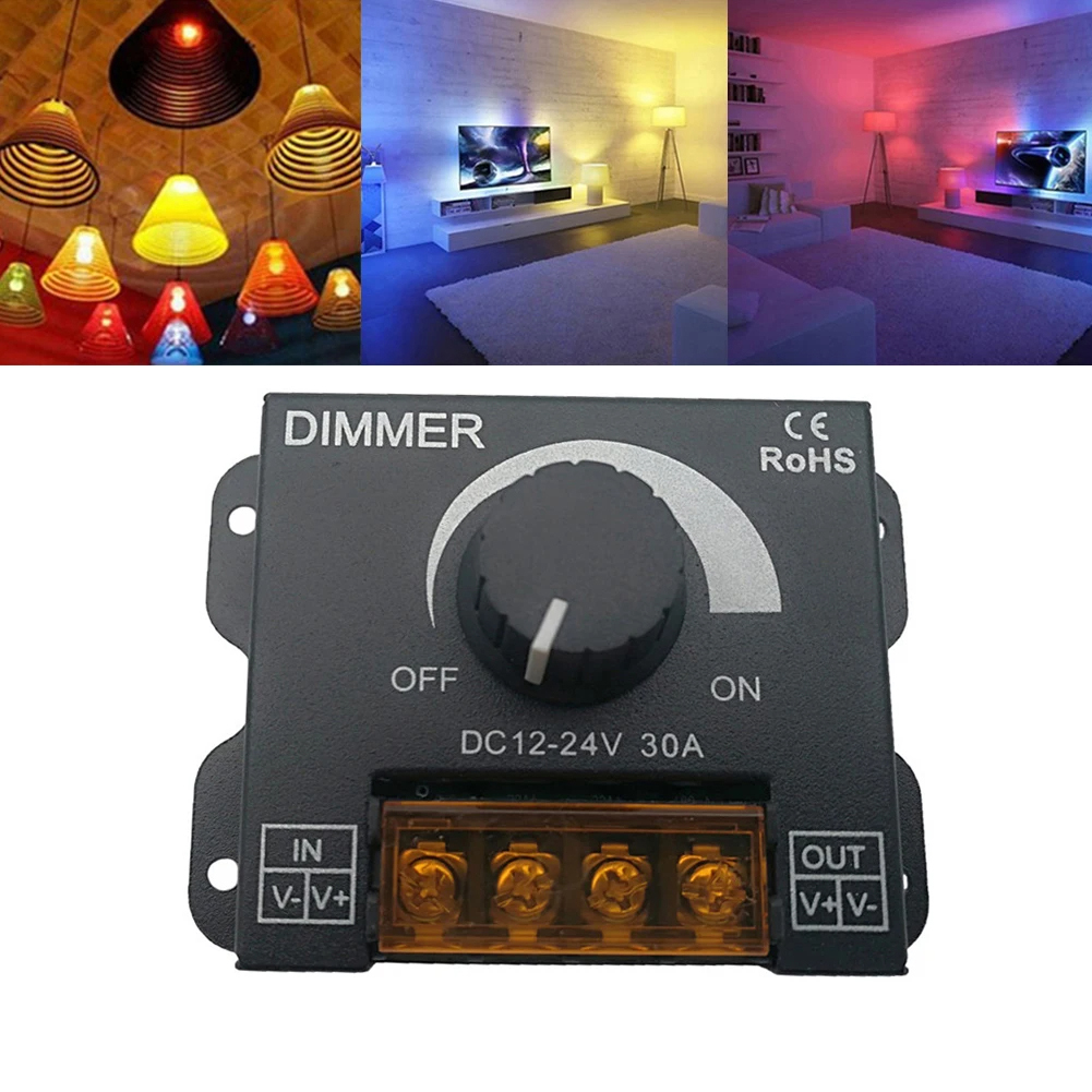 AELED Dimmer Lampu LED One Color Brightness Controller 12-24V 30A - AEL30A