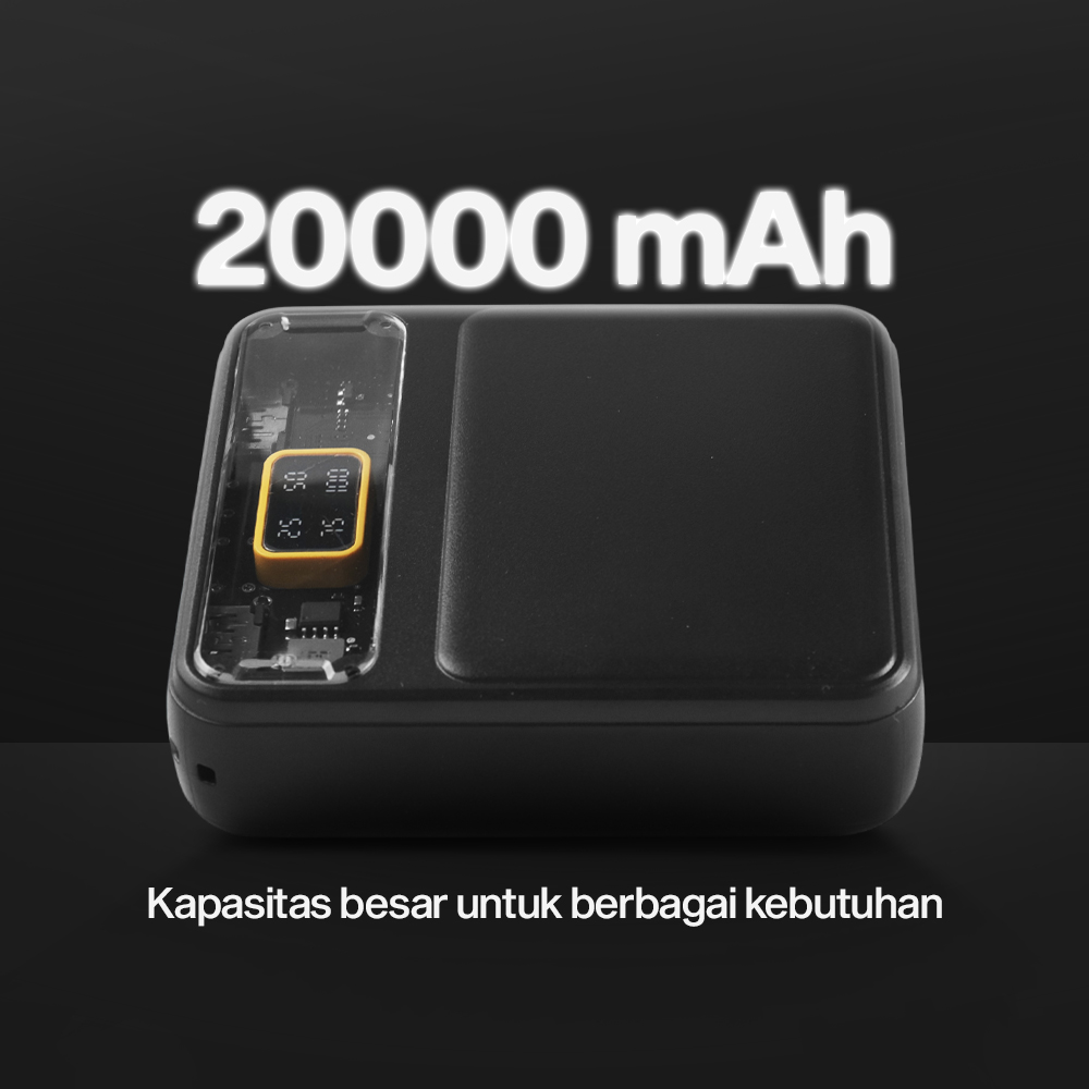Yaika Power Bank 20000mAh Fast Charging 4in1 Cable Dual USB Port - BA-1699