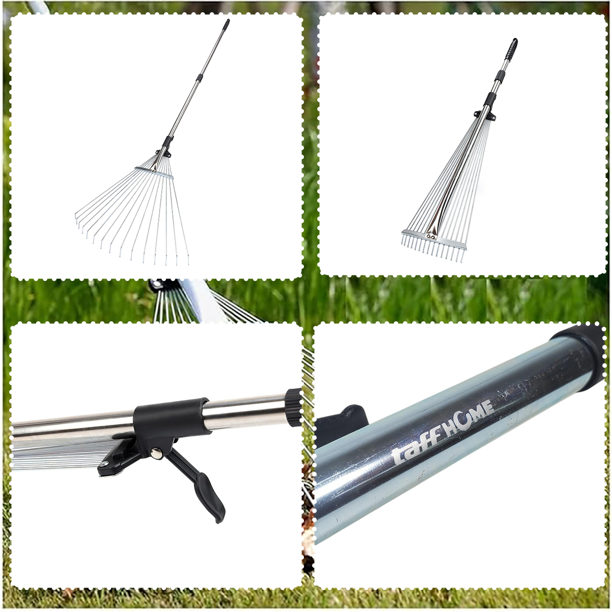 ISFRIDAY Sapu Garuk Taman Garden Leaf Rake Carbon Steel 15 Teeth - IS-15