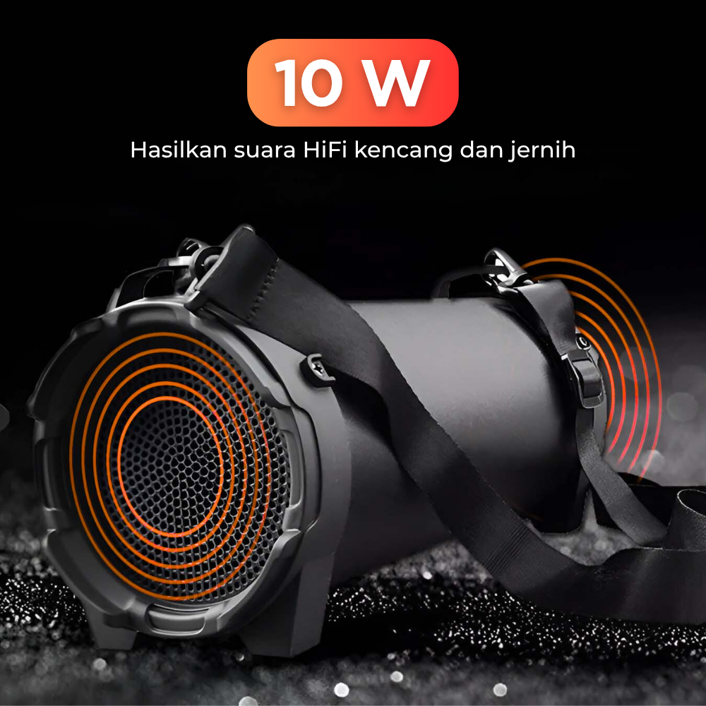 Smalody Outdoor Portable Bluetooth Speaker Boombox with Strap - SL-10