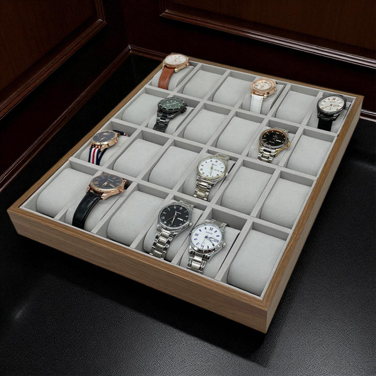 LuWei Kotak Penyimpanan Jam Tangan Storage Organizer Watch Box 24 Grid - SKT60