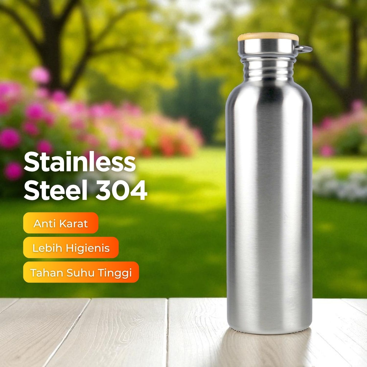 Mtuove Botol Minum Portable Water Bottle Stainless Steel - YM006