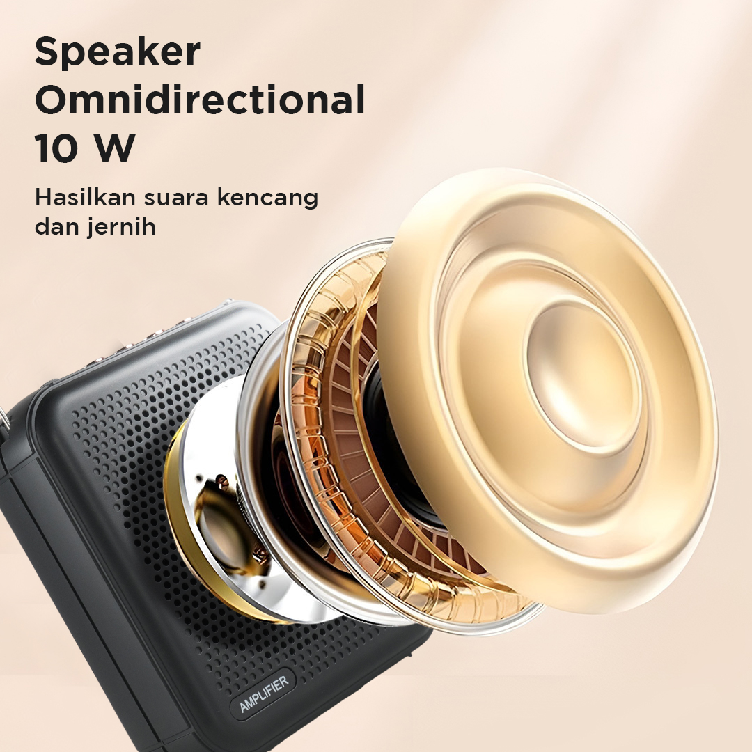Proms Penguat Suara Mini Megaphone Active Speaker Tourguide Bluetooth - S62