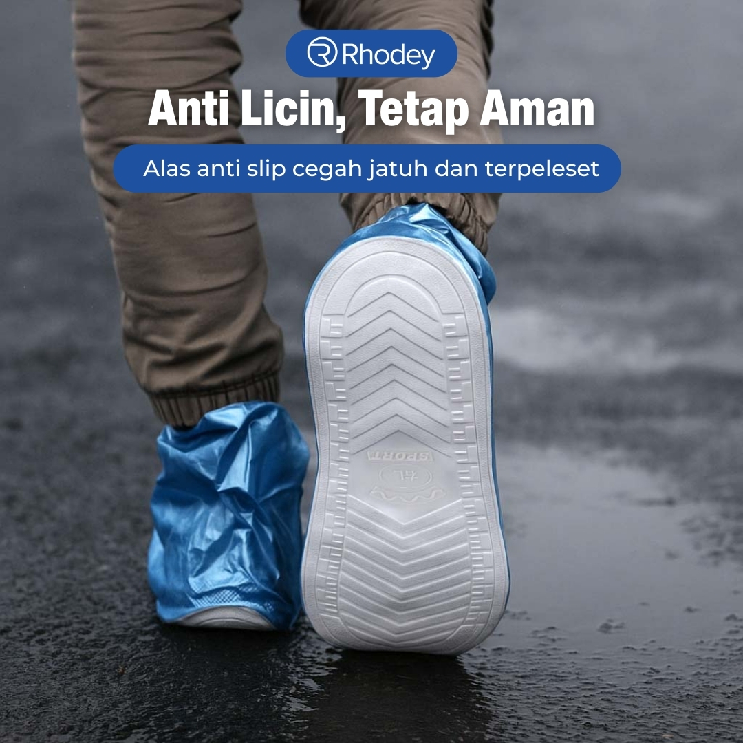 Rhodey Jas Hujan Sepatu Anti Air Shoes Cover PVC with Zipper - XZ899