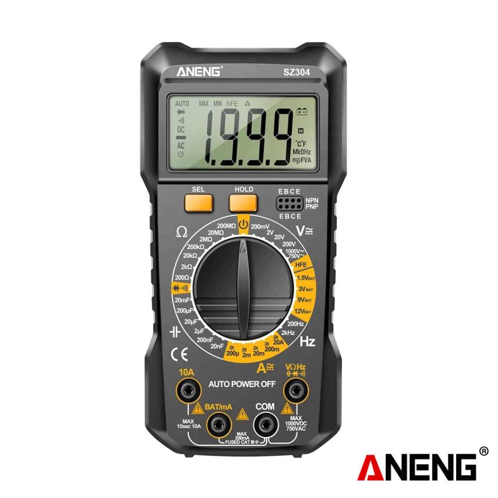 Jual ANENG Digital Multimeter AC/DC Voltage Ohm Tester - SZ304