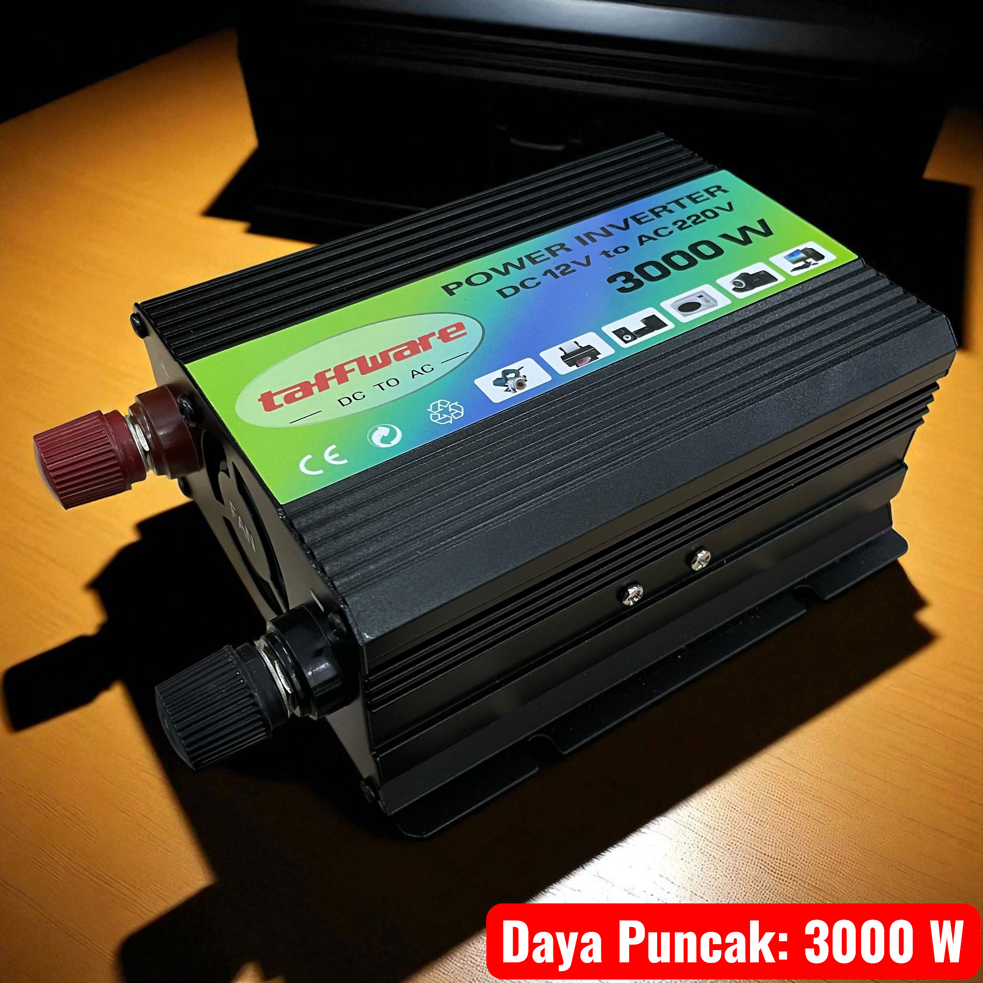 GAQQEE Power Inverter Mobil Modified Sine Wave DC 12V to AC 220V 3000W - 816A