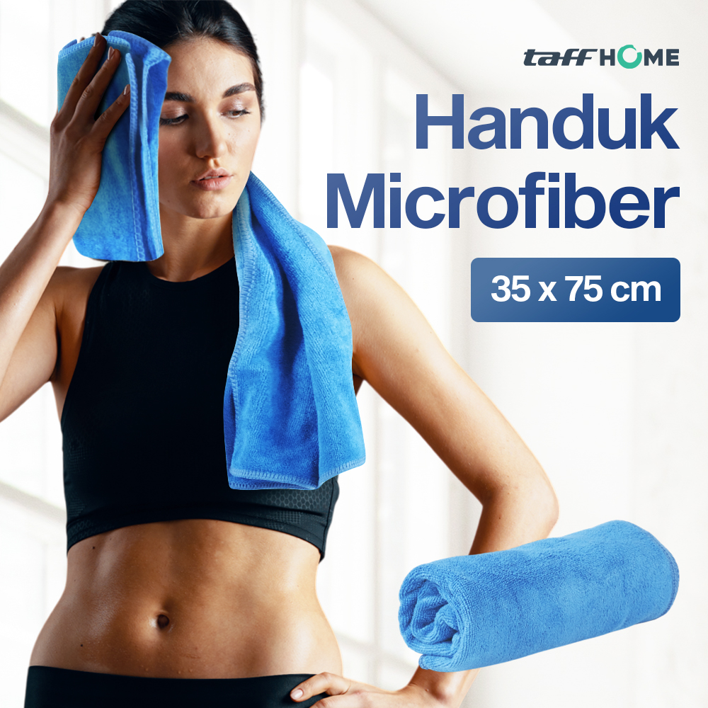 TaffHOME Handuk Microfiber Towel Soft Quick Dry 35x75cm - U0755