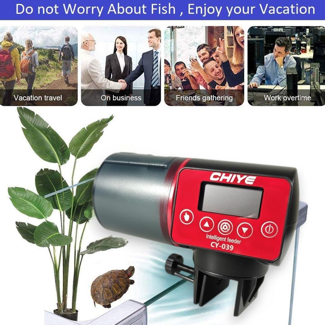 TaffHOME Dispenser Makanan Ikan Otomatis Fish Feeder Timer 200ml - CY-039