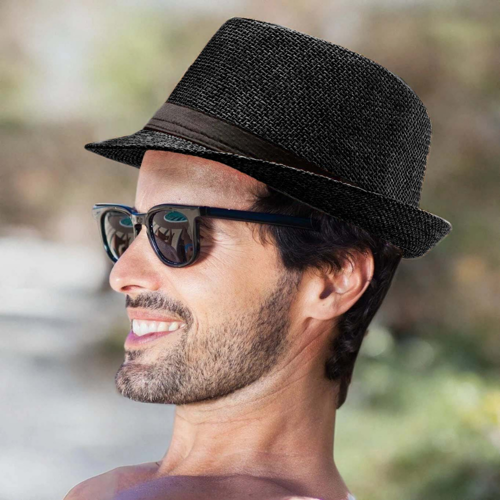 Yingrui Topi Fedora Unisex Laken Hat Jazz Classic Vintage - M-58