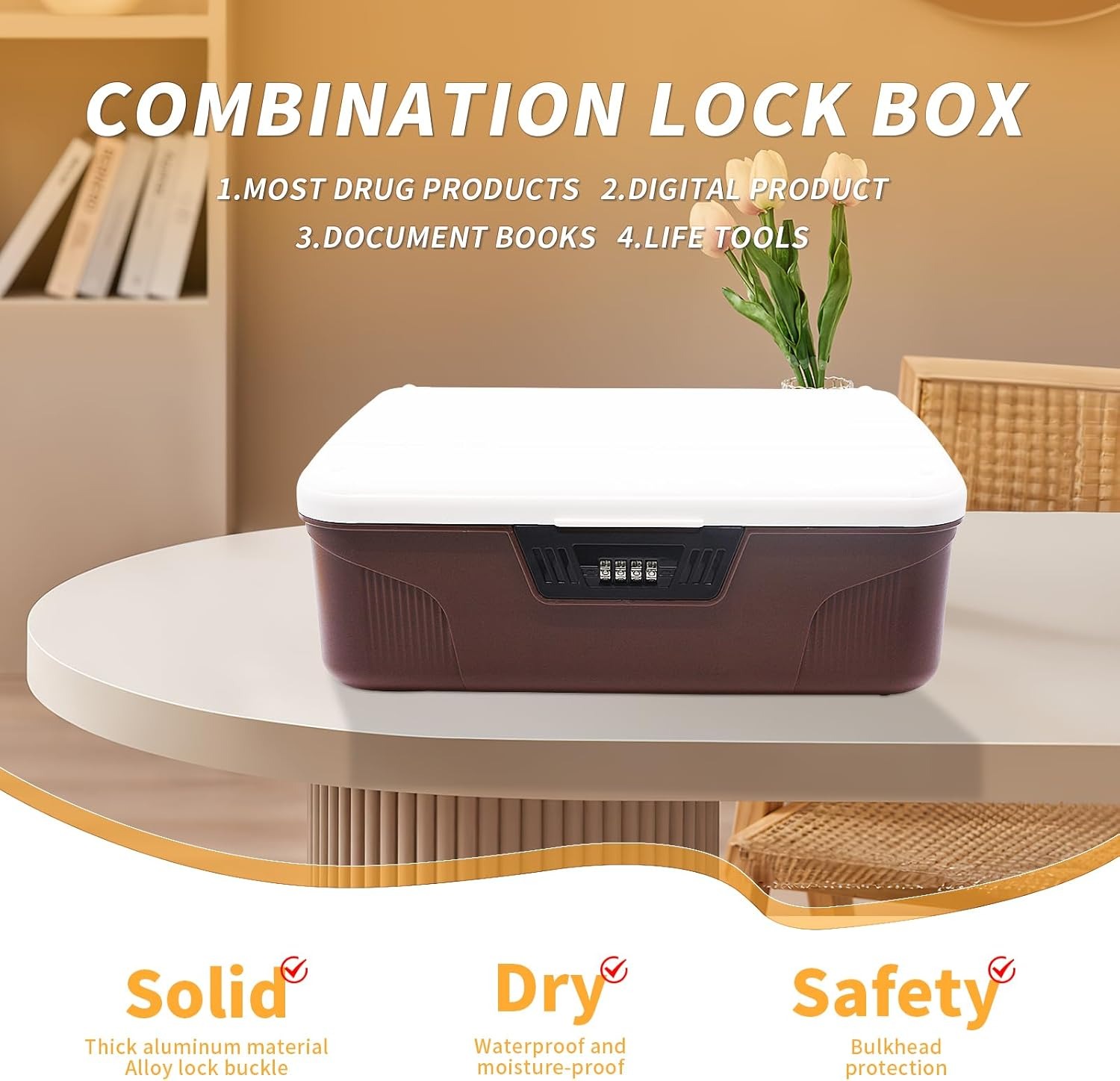 TEDEY Kotak Brankas Safety Box Portable Password - 8875