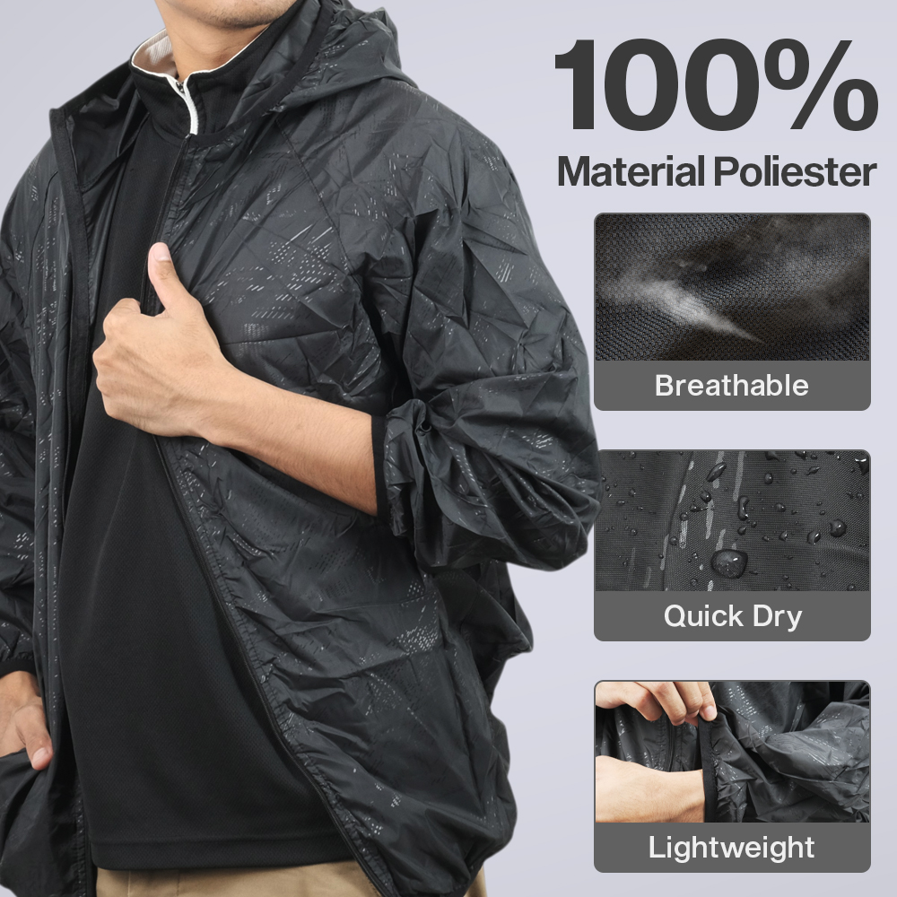 LENTHIMEN Jaket Olahraga Quick-dry Windbreaker - WY-01