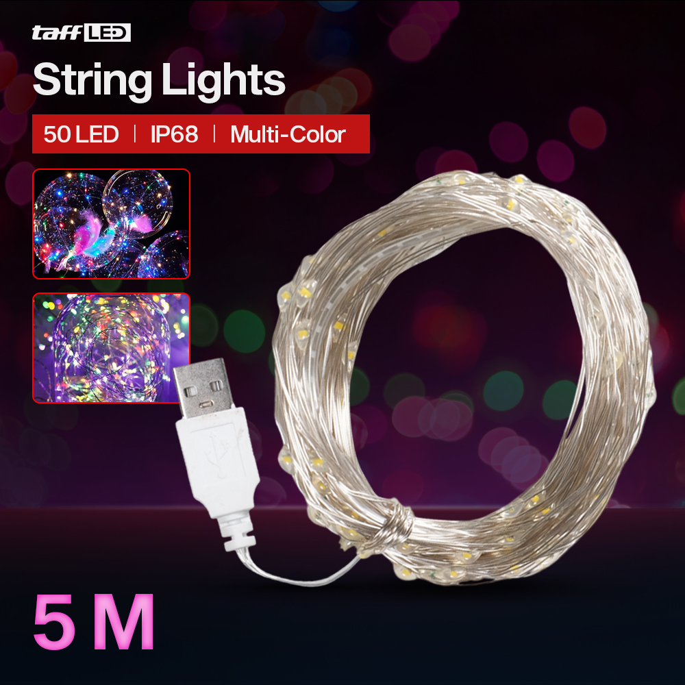 TaffLED Lampu Hias String Lights Waterproof USB Power 50 LED 5M - SZ