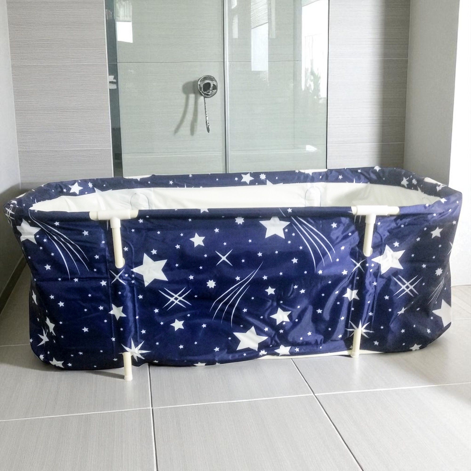 Xueqin SPA Bathtub Lipat Portable Adult Folding Bath 135x65x48cm - 18403