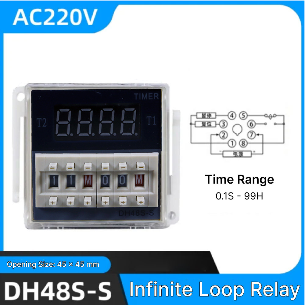 MFRI Programmable Digital Timer Switch Relay 220V - DH48S-S