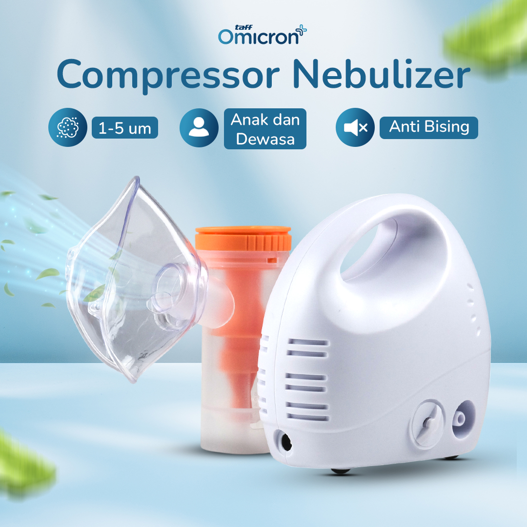 TaffOmicron Alat Terapi Pernapasan Compressor Nebulizer Atomizer - GS-302