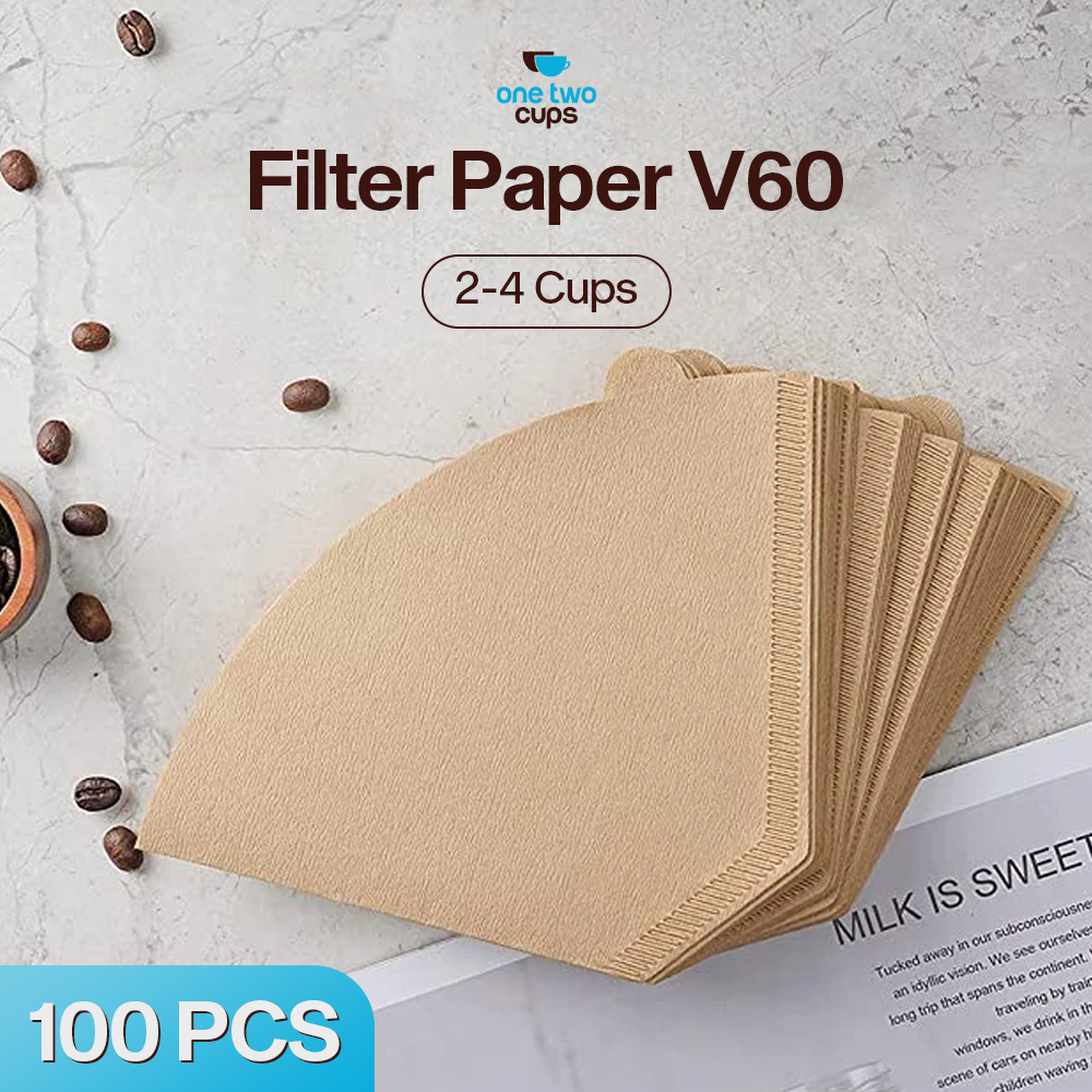 One Two Cups Kertas Saringan Kopi Filter Paper V60 2-4 Cups 100 PCS - U02