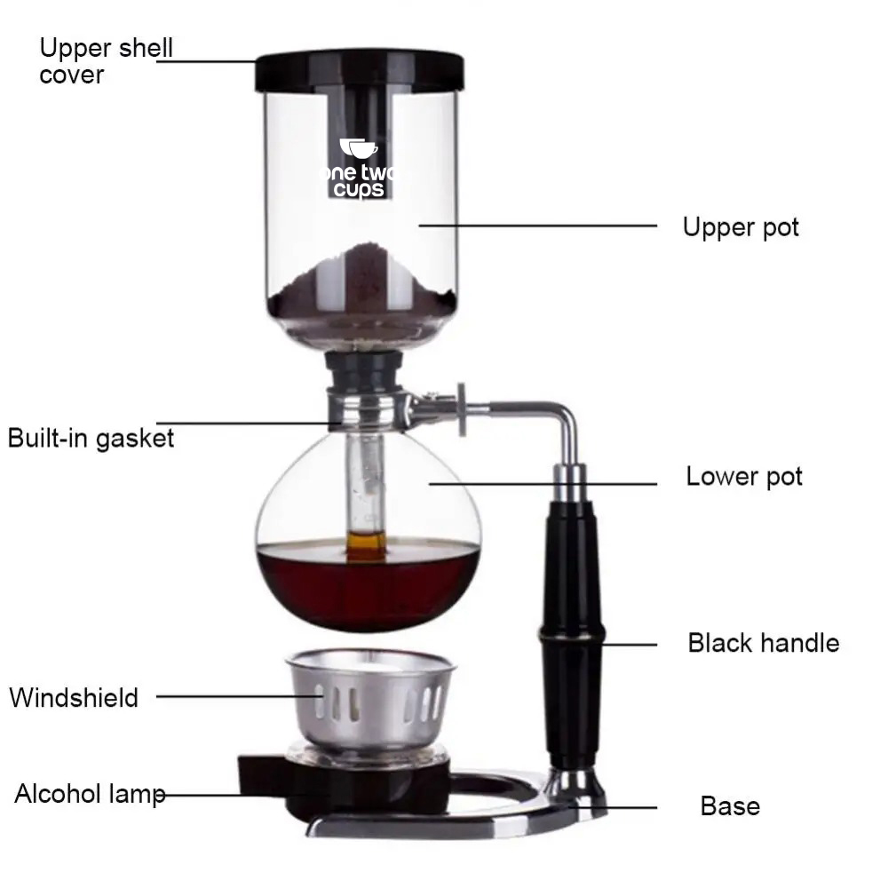 Eworld Syphon Coffee Maker Manual Brew Vacuum Pot 5 Cups 500ml - JF99