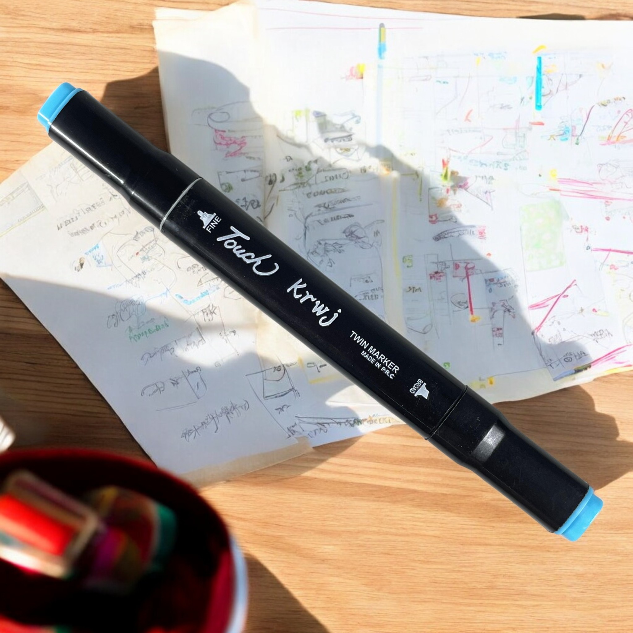 Toddi Spidol Dual Side Fine Art Brush Art Marker Set 40 Warna - CY-006