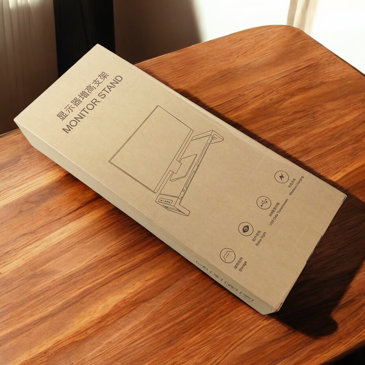 MJH Stand Monitor Laptop Desk with Wireless Charging and USB Port - KM6052
