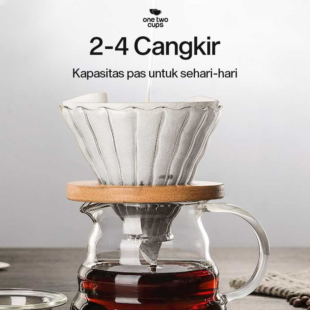 One Two Cups Kertas Saringan Kopi Filter Paper V60 2-4 Cups 100 PCS - V04 - Gambar 3