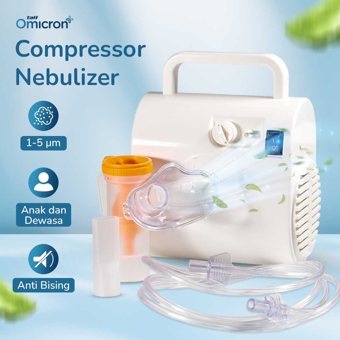 Jual TaffOmicron Alat Terapi Pernapasan Compressor Nebulizer
