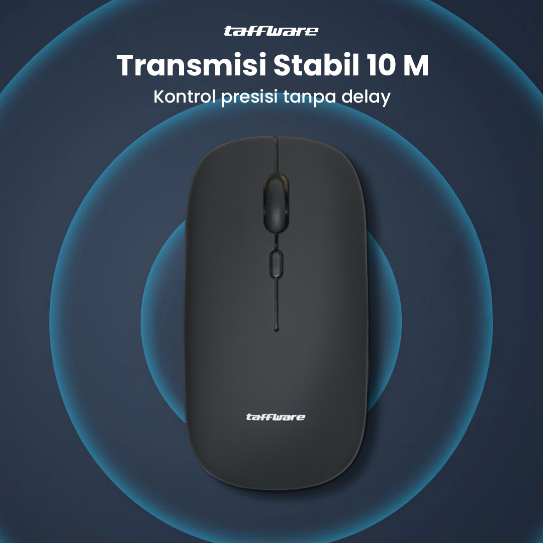 Taffware Mouse Wireless Bluetooth Optical 2.4GHz Silent Click 1600DPI - M8120G
