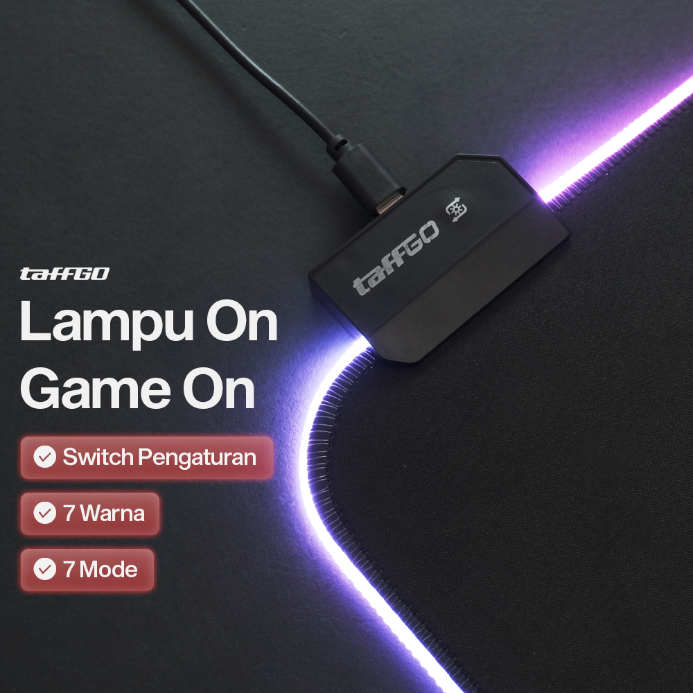 TaffGO Gaming Mouse Pad Glowing RGB LED High Precision
