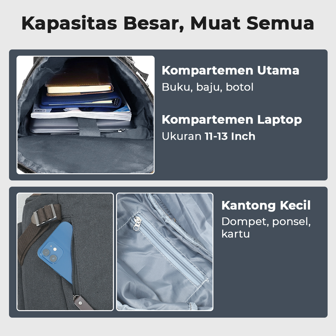 Free Knight Tas Ransel Selempang Barrel Travel Mountaineering Canvas - M0005