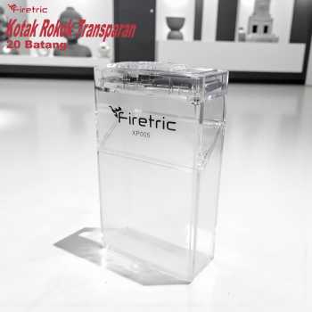 Firetric Kotak Rokok Transparan 20 Batang Anti Lembap LED with Lighter - XP005