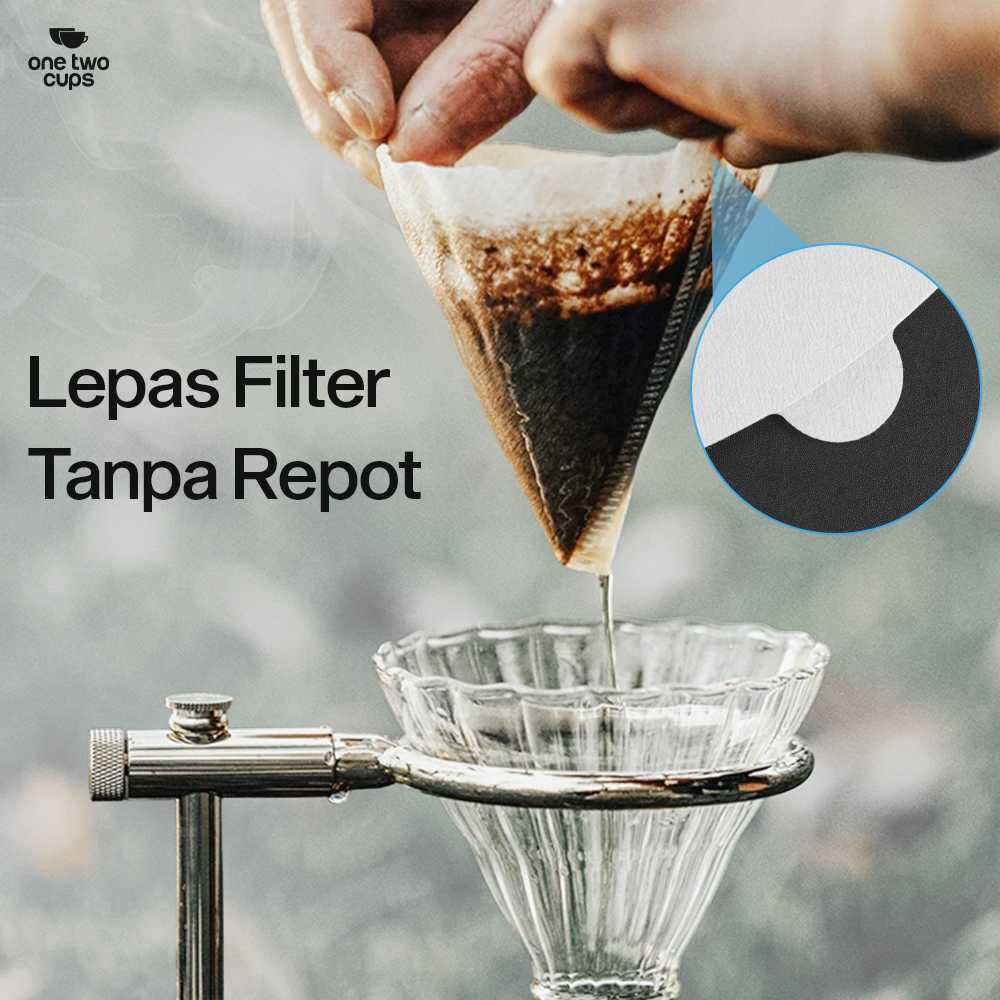 One Two Cups Kertas Saringan Kopi Filter Paper V60 2-4 Cups 100 PCS - V04 - Gambar 4