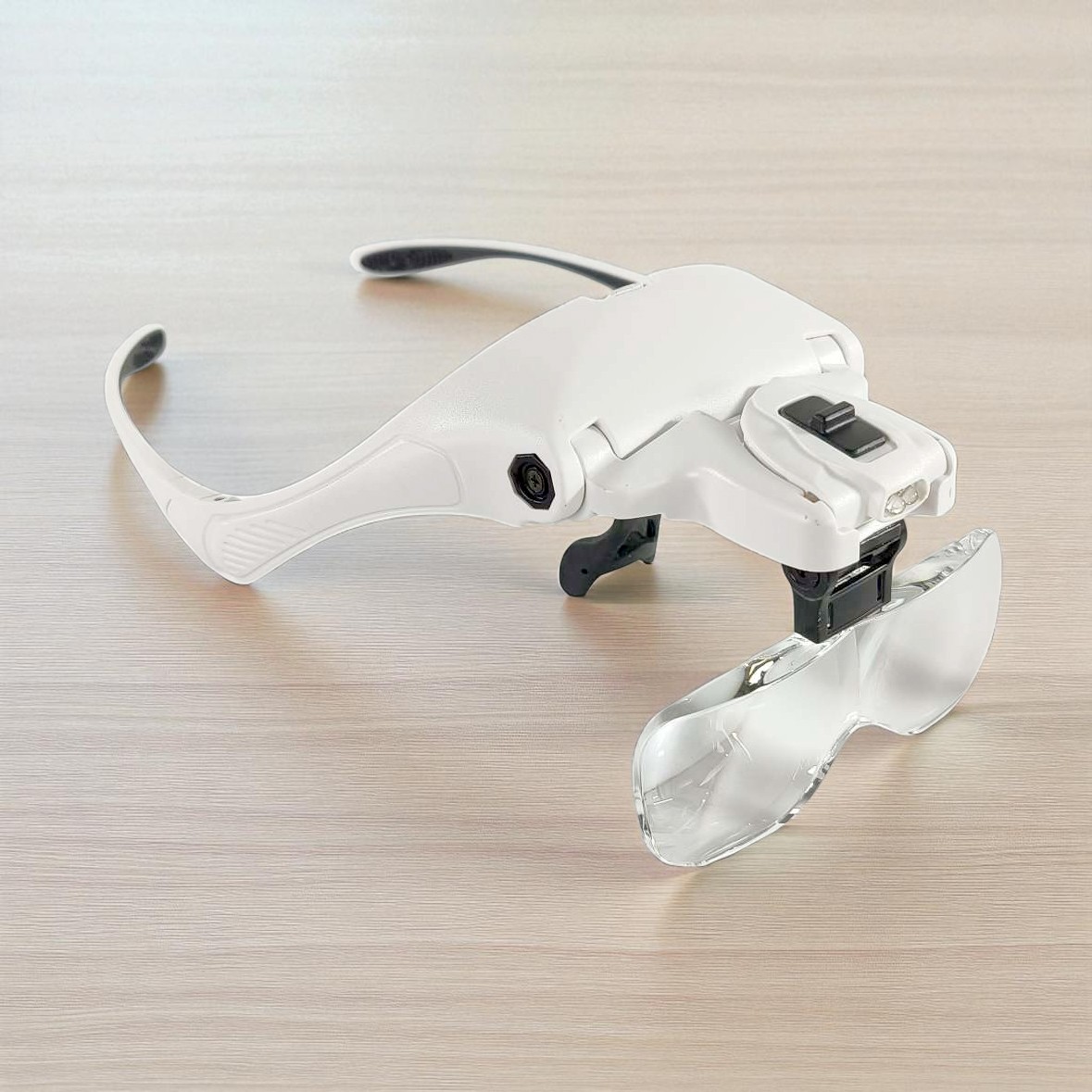 Kaca Pembesar Kacamata Reparasi Jam Magnifier with 2 LED 5 Lens 3.5X - 9892B2
