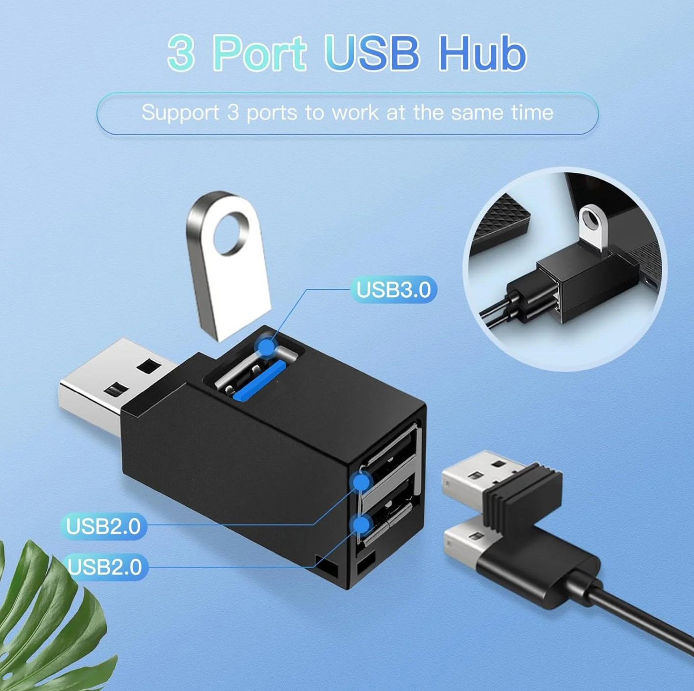 Unitek Mini Super Speed USB Splitter 3.0 Hub Transmission Portable - Y-2153
