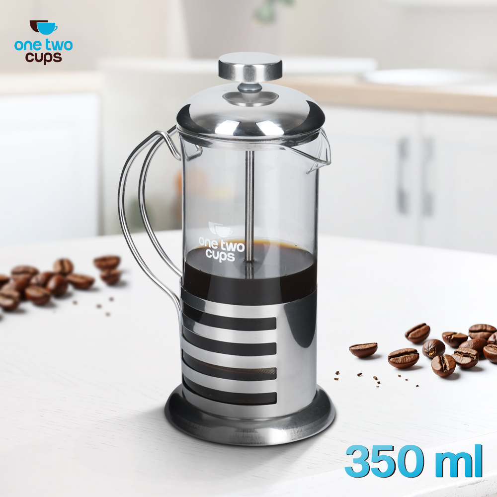 One Two Cups Teko Kopi French Press Coffee Maker Pot 350ml - KG72I