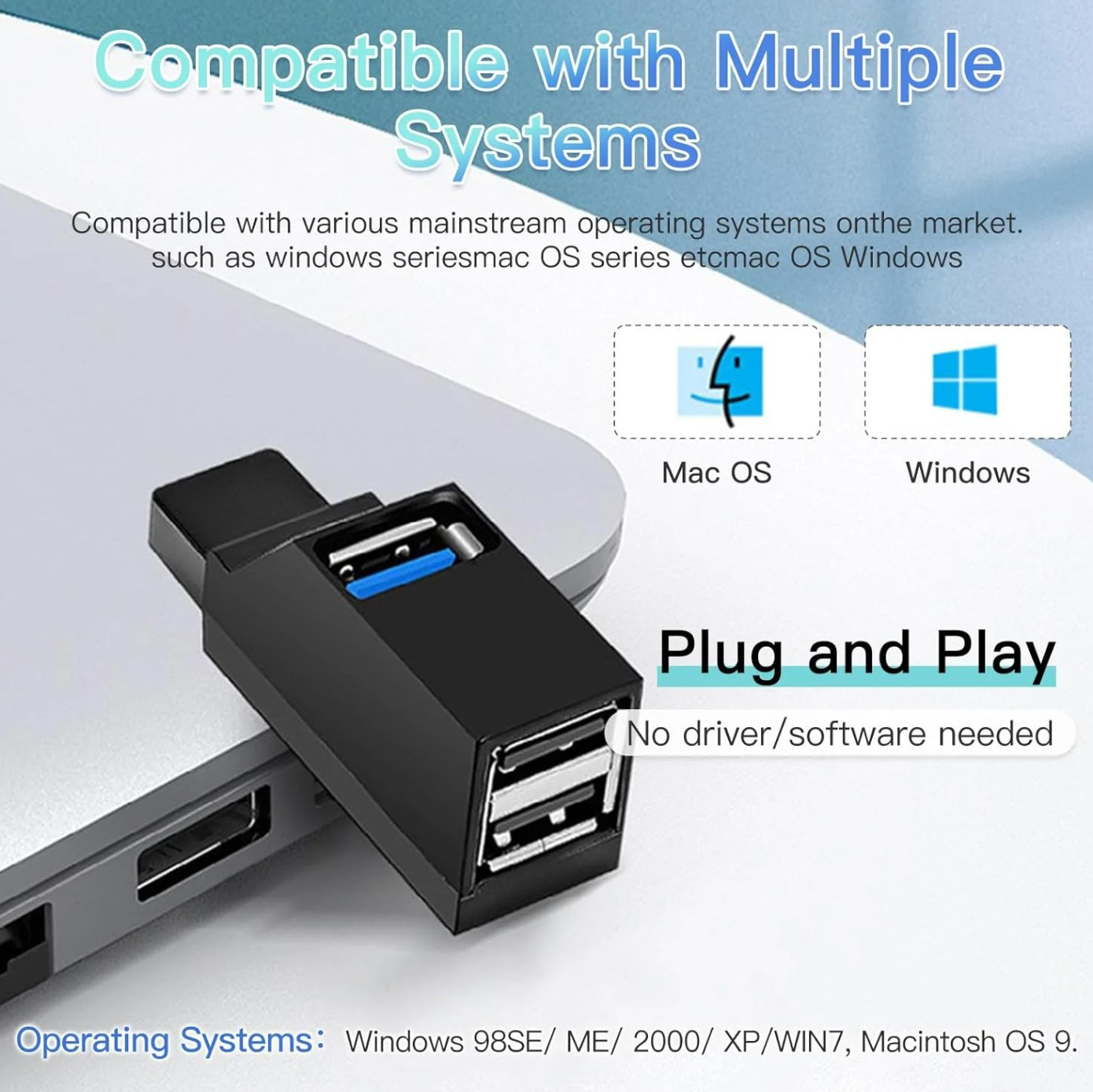 Unitek Mini Super Speed USB Splitter 3.0 Hub Transmission Portable - Y-2153