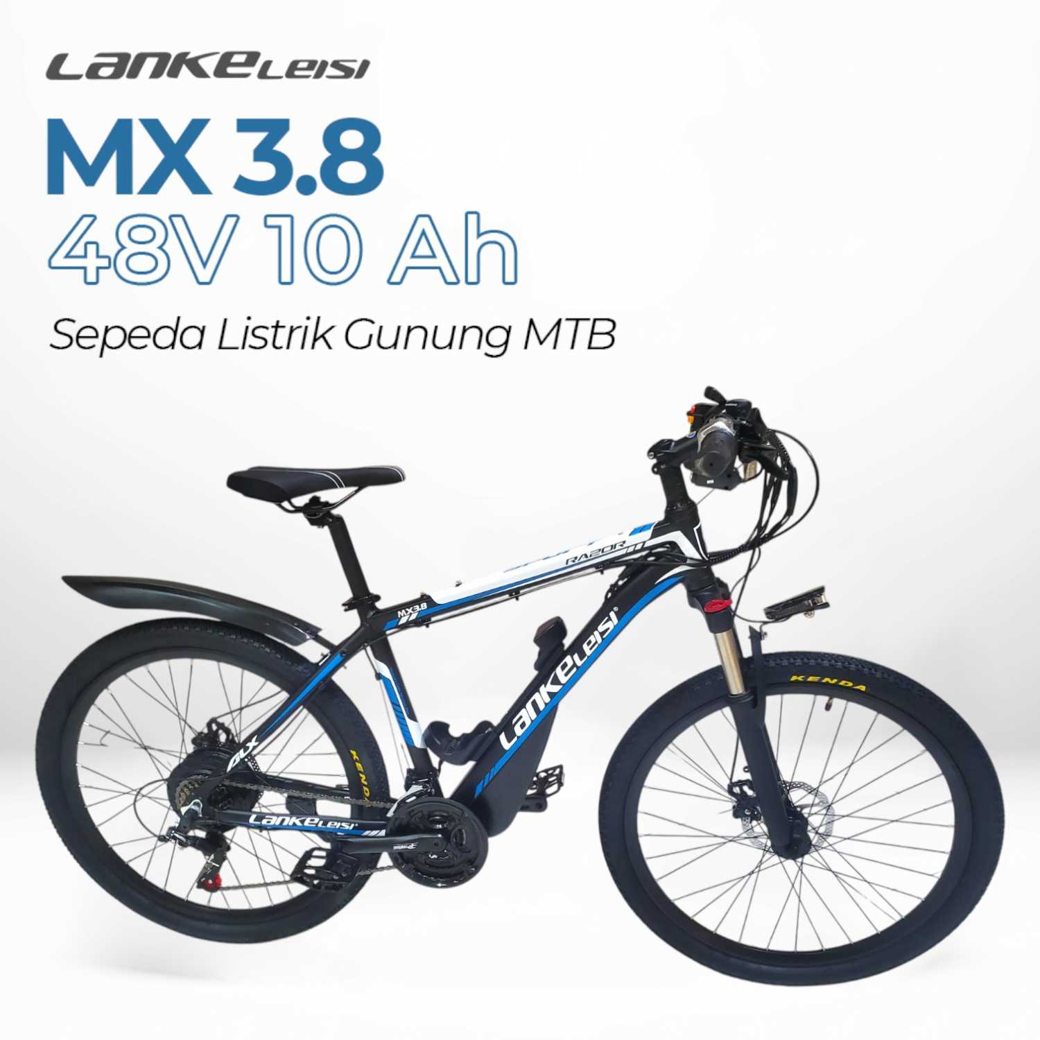 Jual Lankeleisi Sepeda Listrik Gunung MTB 48V 10Ah - MX3.8