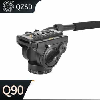 QZSD Tripod Head Gimbal Hidrolik Damping Pan-Tilt DSLR Aluminium Alloy - Q90