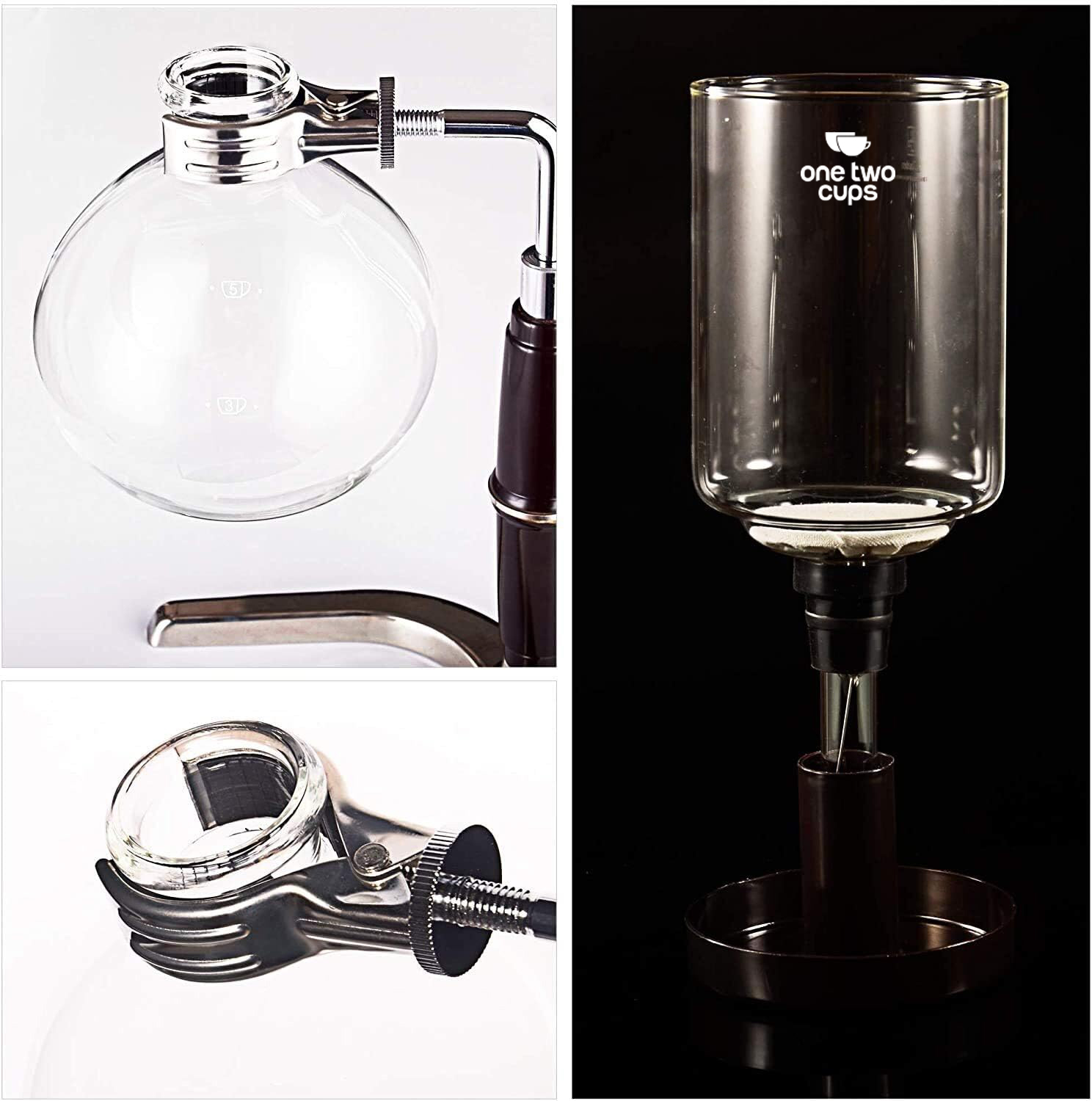 Eworld Syphon Coffee Maker Manual Brew Vacuum Pot 3 Cups 360ml - JF33