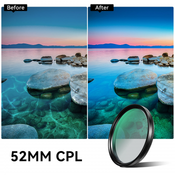 APEXEL Lensa Filter Kamera Smartphone Multi Coating CPL 52mm with Clip - APL-52CPL