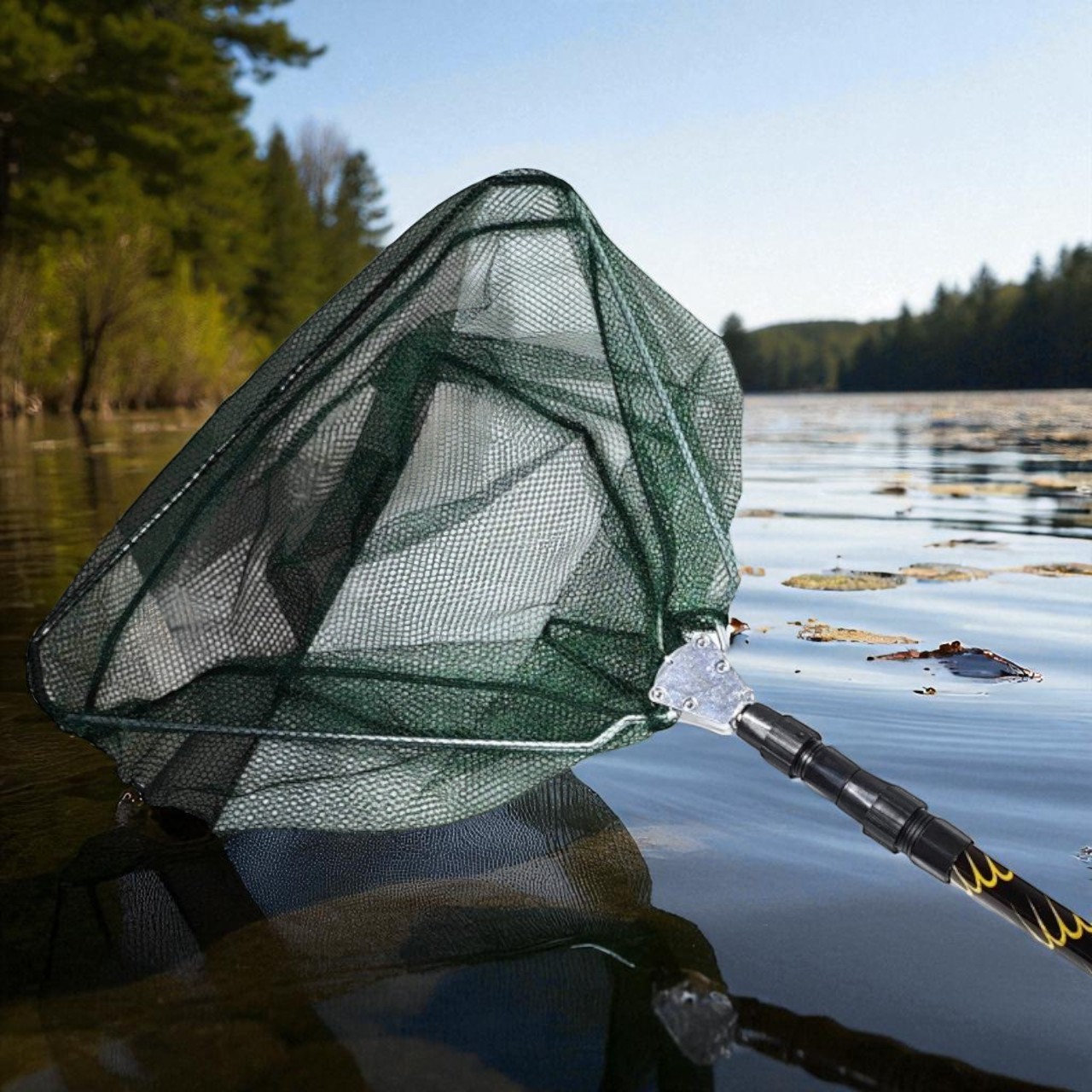 Gmarty Jaring Pancing Ikan Fishing Net Triangle Shape with Rod 1.5M - L280