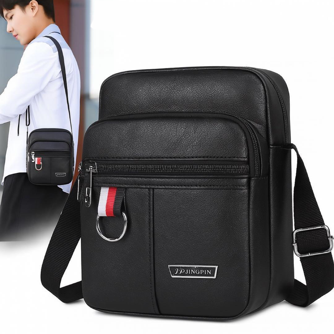 JINGPIN Tas Selempang Casual Pria Business Crossbody Bag PU Leather - JP2