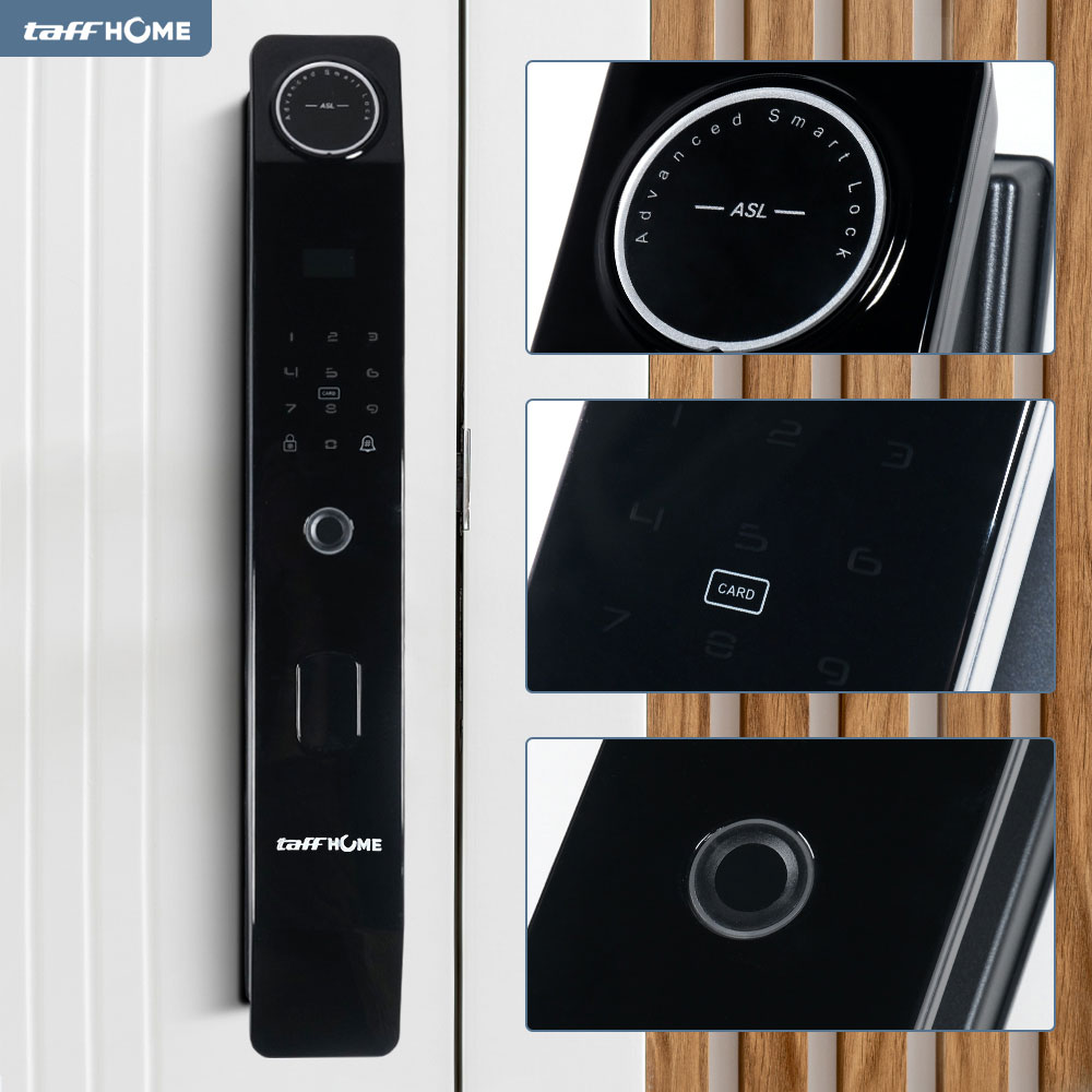 TaffHOME Smart Door Lock Fingerprint Password Card Cryptography Alarm - B35