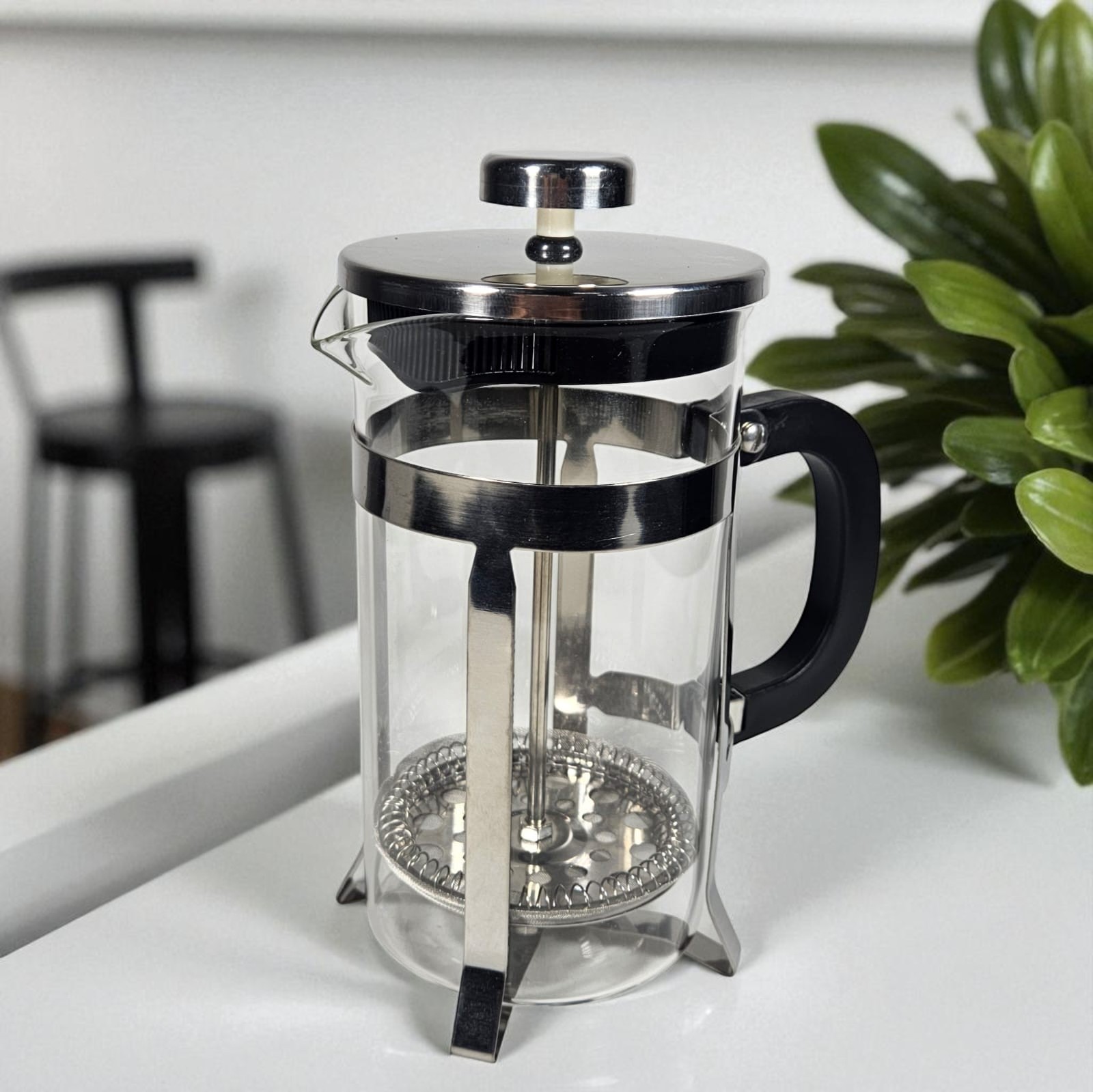 GLASS CAFETIERE Glass Kettle French Press Coffee Tea Maker Pot 600ml - YL01
